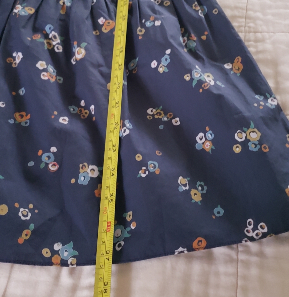 Charlotte Brody Cotton Dress Navy Button Front Dress Medium Made in USA - Picture 10 of 12